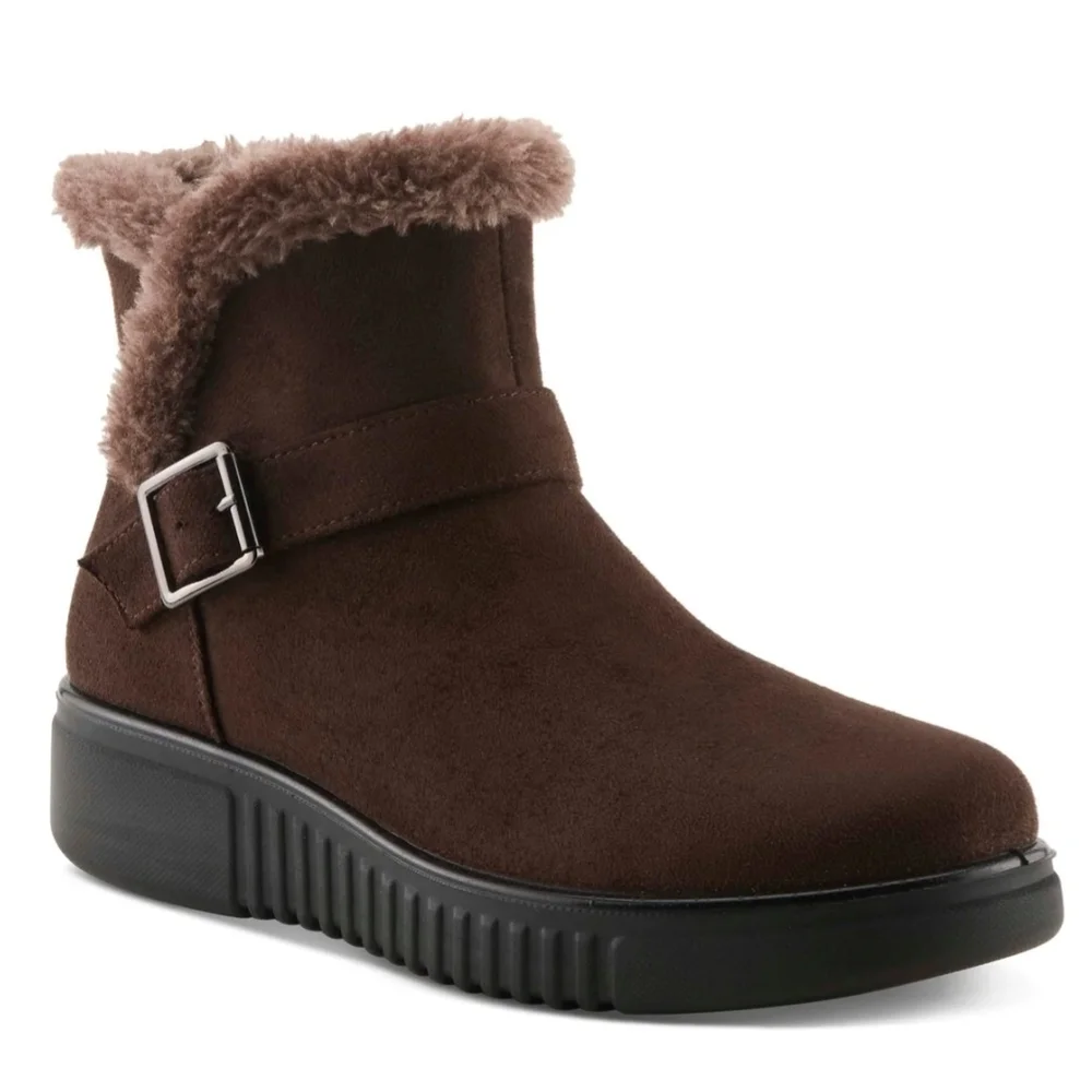 Flexus By Spring Step Badisco Chocolate Brown Ankle Boots Womens Size 9.5/ 41